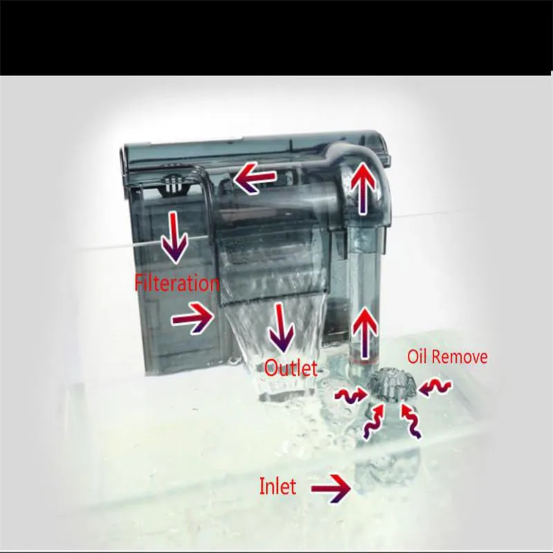 Подводная аквариумная 3-в-1 внешний висит Мощность фильтр для водопада внешний аквариумный воздушный насос HI-330/HI-430