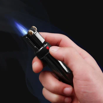 

2019 new Windproof Cigarette Lighter Metal Gas Lighter Cigarettes Torch Lighter Turbo Jet 1300 C Butane Lighters Long strip