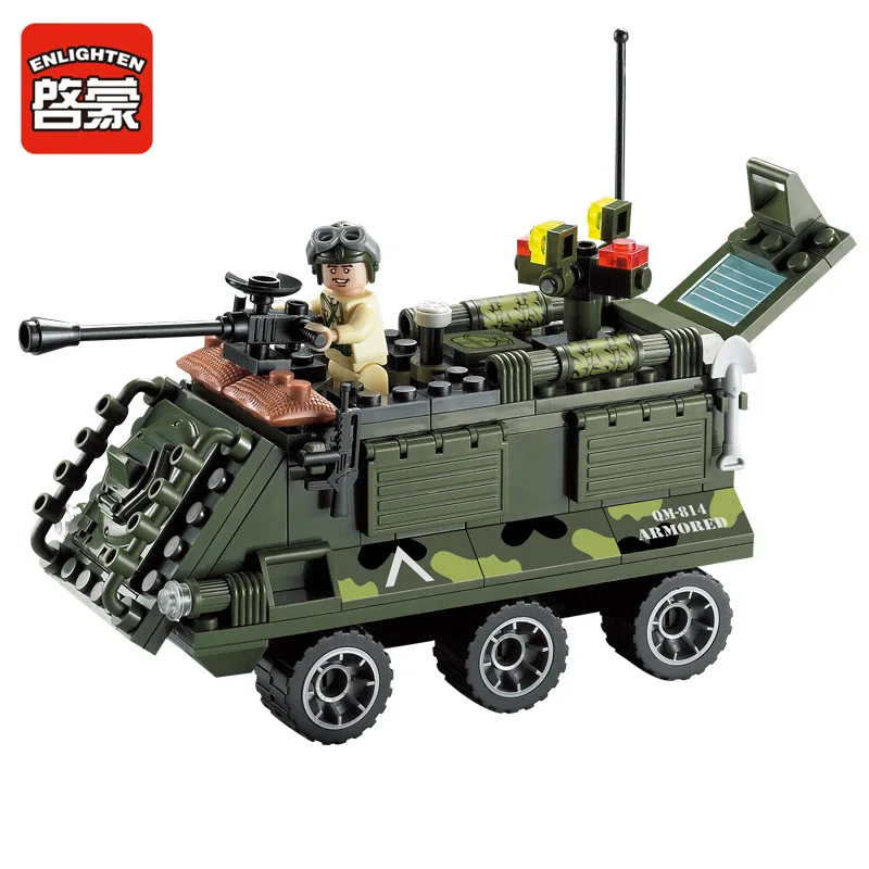 

ENLIGHTEN 167pcs Armored Vehicles Model Building Blocks Sets Military Theater Model Assemblage Toys Gift for Boys Children Age6+