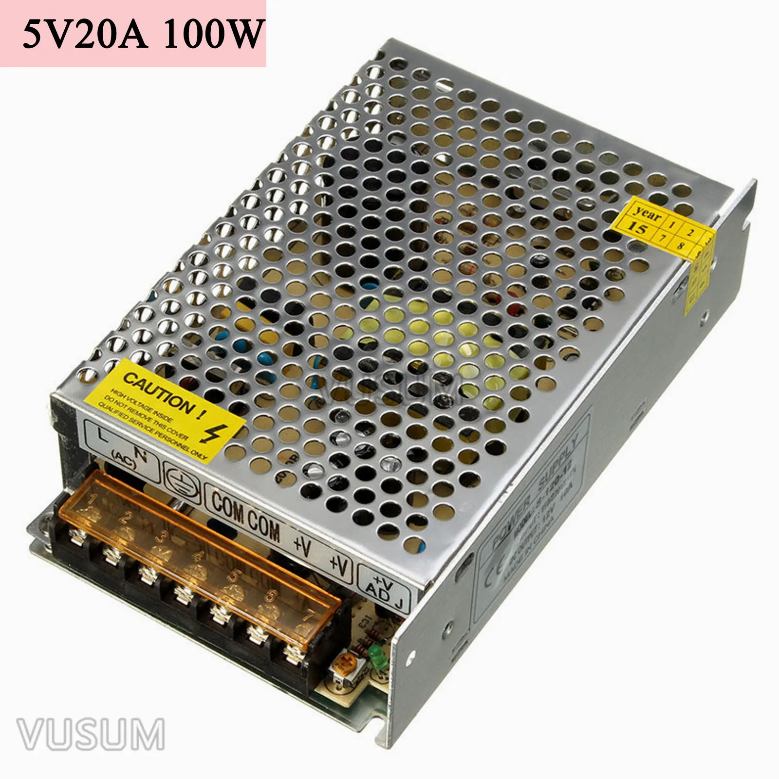 VUSUM DC 5 V импульсный источник питания 2A 6A 10A 20A 60A 72A источник питания импульсный источник питания AC 110 V 220 V к DC 5 V для светодиодных ленточных ламп