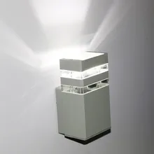 7 Вт светодиодный настенный светильник напольный светильник сменный E27 лампы Водонепроницаемый IP54 балкон ворота серого цвета в виде ракушки