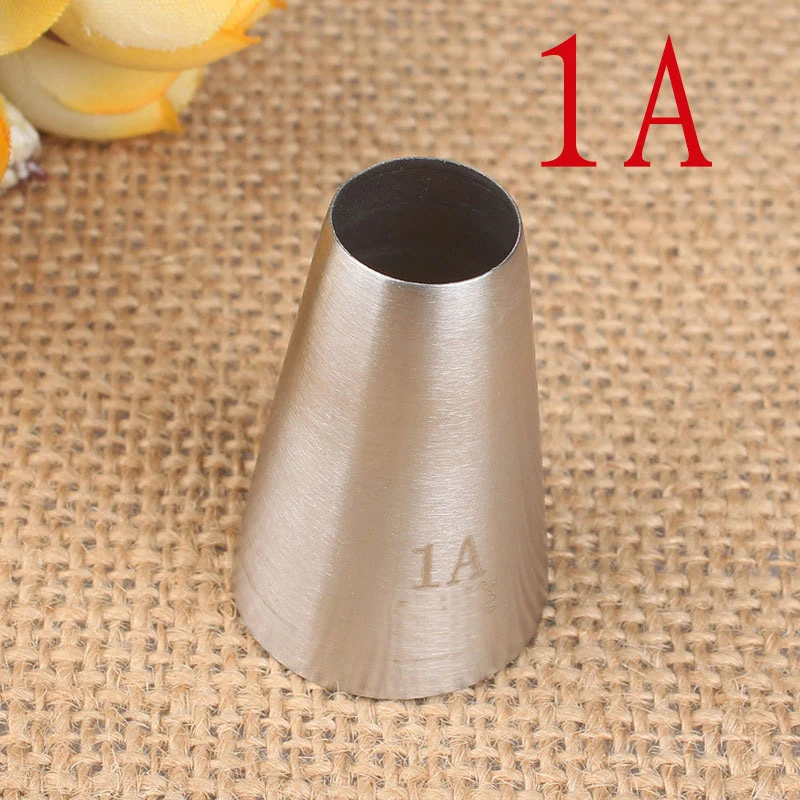 

#1A Stainless Steel Large Round 1A Icing Piping Tips Cake Cream Nozzle Pastry Fondant Baking Cake Decorating Tools