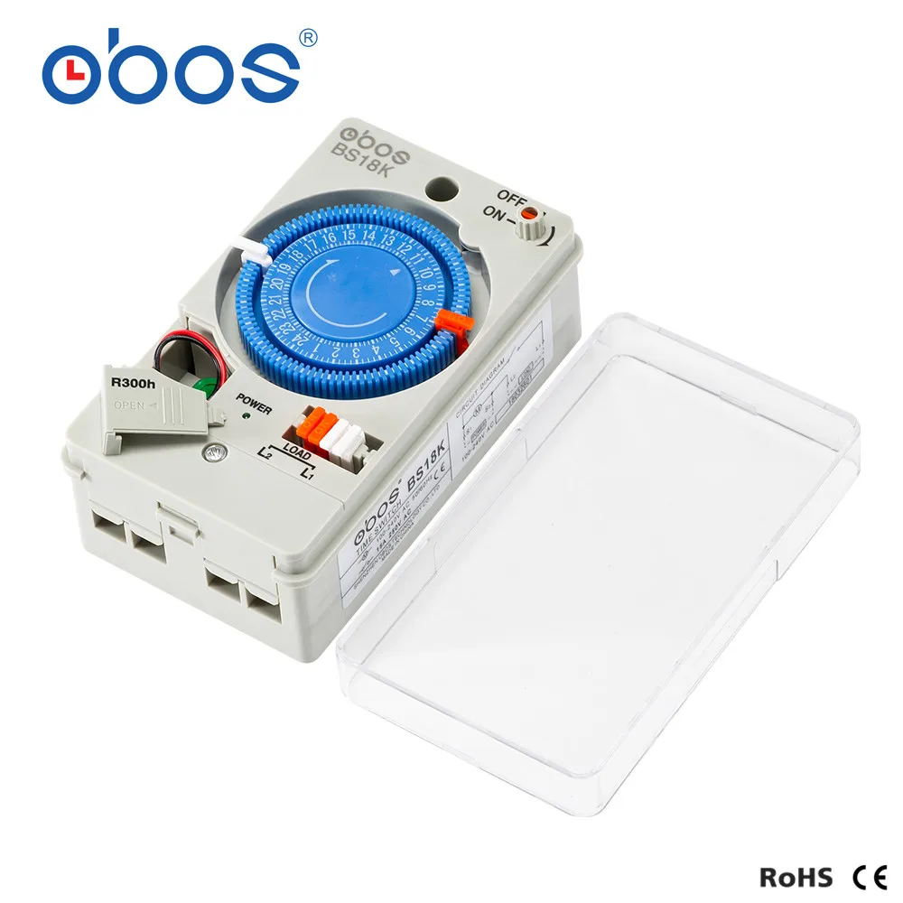 OBOS 50/60 Гц 220 В таймер механический 24 часа переключатель времени с 48 раз ВКЛ/ВЫКЛ в