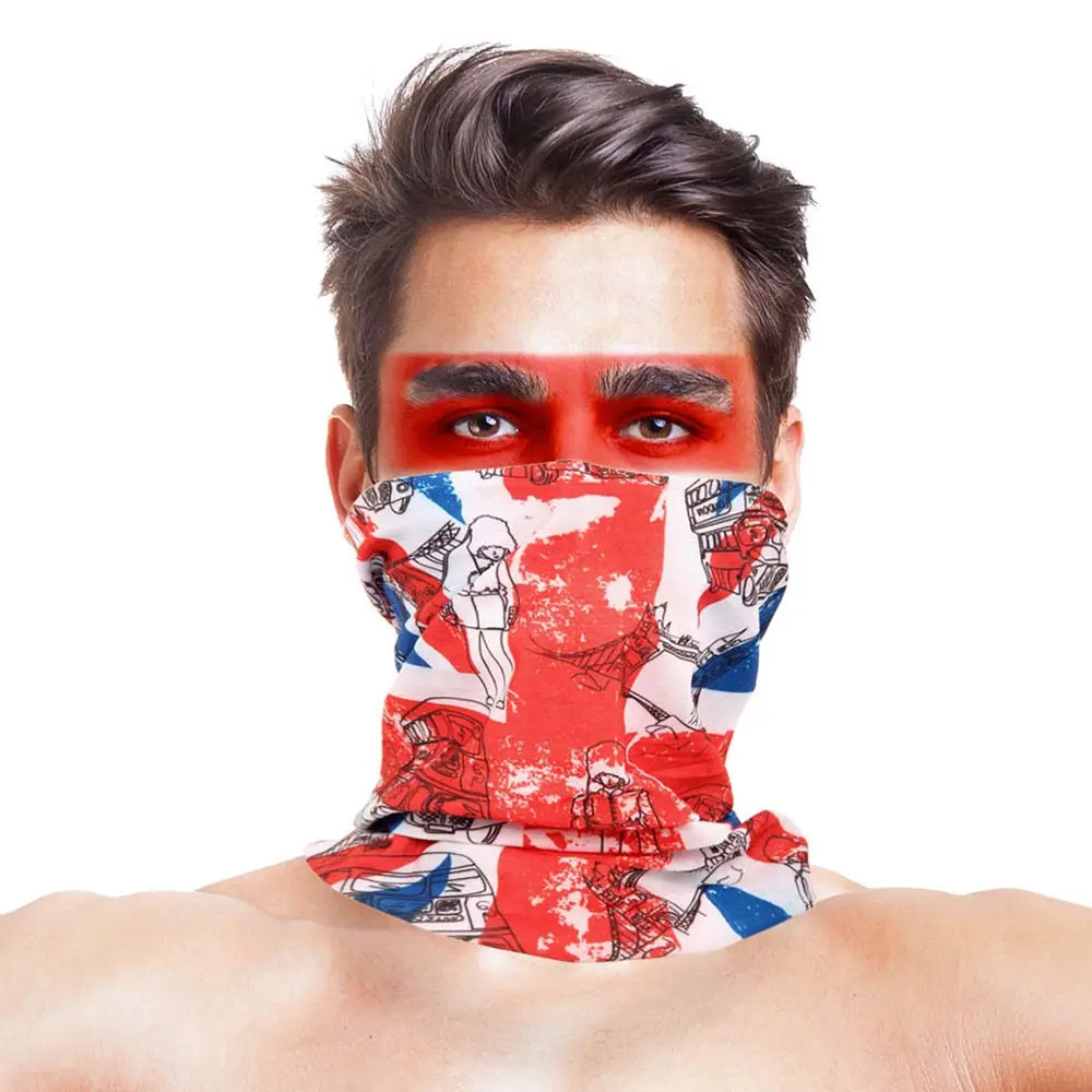 High-Jump Outdoor Hiking Bandana Flag Scarves Polyester Windproof UV Protection Face Mask Climbing Hiking Cycling Skiing Bandana