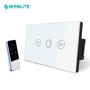 

US Wall Light Switch Dimmer, Ivory Black Crystal Glass Panel, Remote control Light Switch Dimmer,1 Gang 1 Way for Led Light
