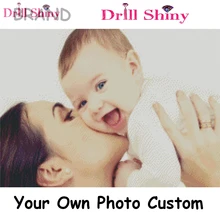 Сверло Блестящий 3D Diy Алмазная картина ребенок Фото на заказ полная вышивка квадратных узоров животное картина Жемчуг Вышивка крестиком