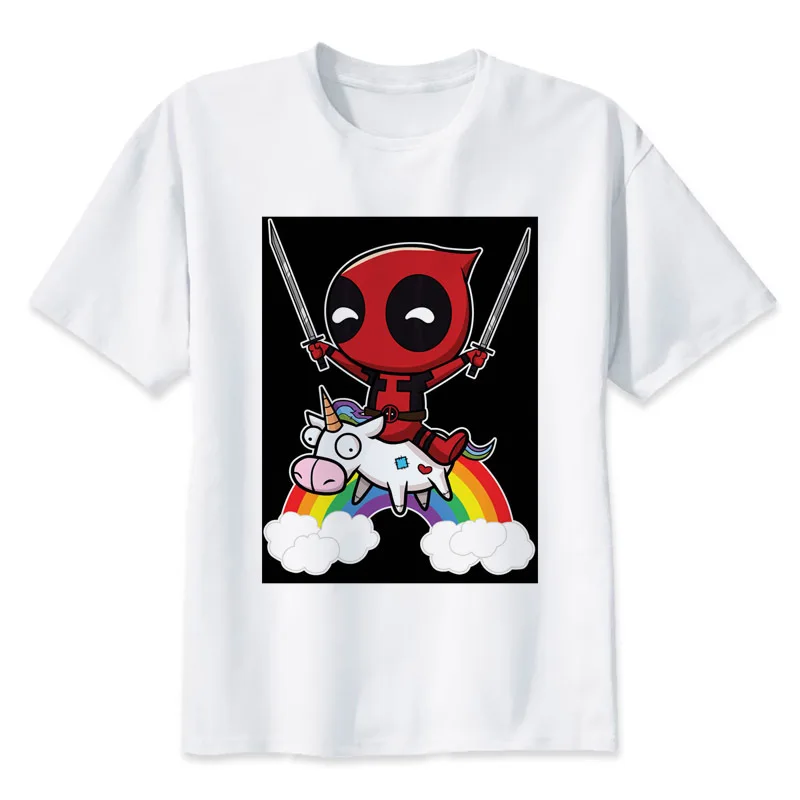 deadpool unicorn T Shirt men Summer fashion High Quality t shirt casual