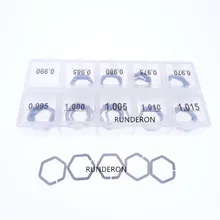 RUNDERON Высококачественная стальная шайба Shim Common Rail регулирующая прокладка для Siemens пьезо инжектор Размер 0,970-1,015 77550 VDO