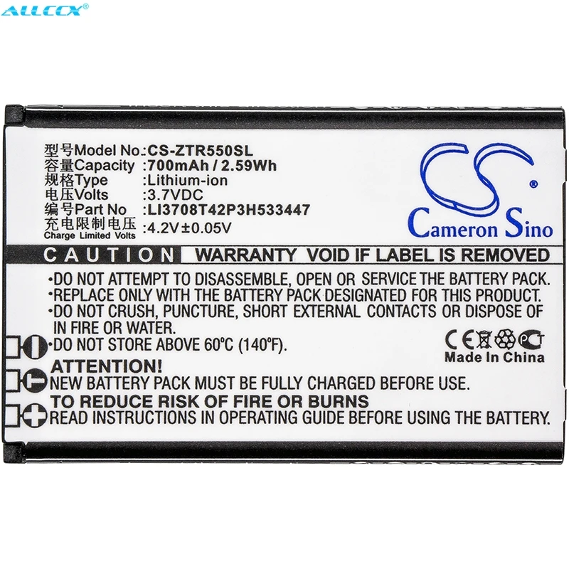 Аккумулятор Cameron Sino для ZTE R550 700 мАч LI3708T42P3H533447 | Мобильные телефоны и аксессуары