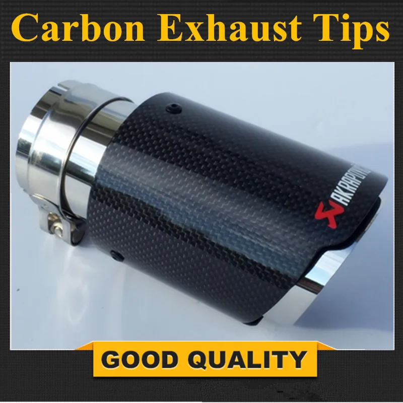 1PCS: 63mm Inlet 89mm Outlet Glossy Carbon Fiber exhaust ...