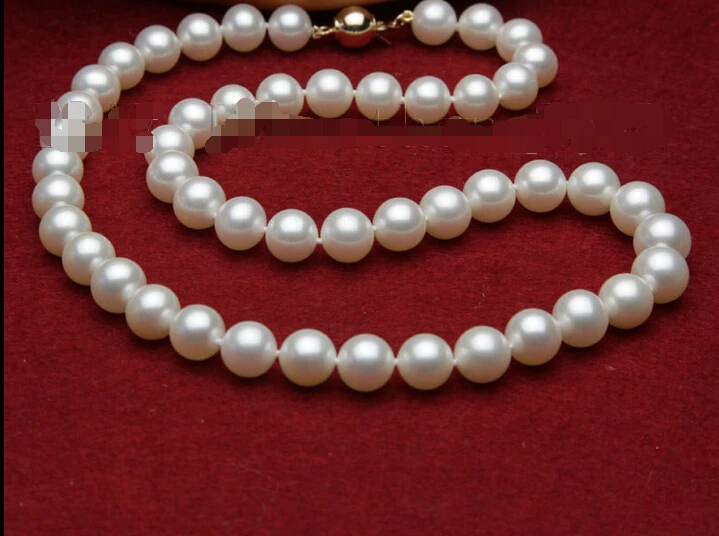 

Free shipping > Best quality 9-10mm white freshwater mother of pearls necklace 17