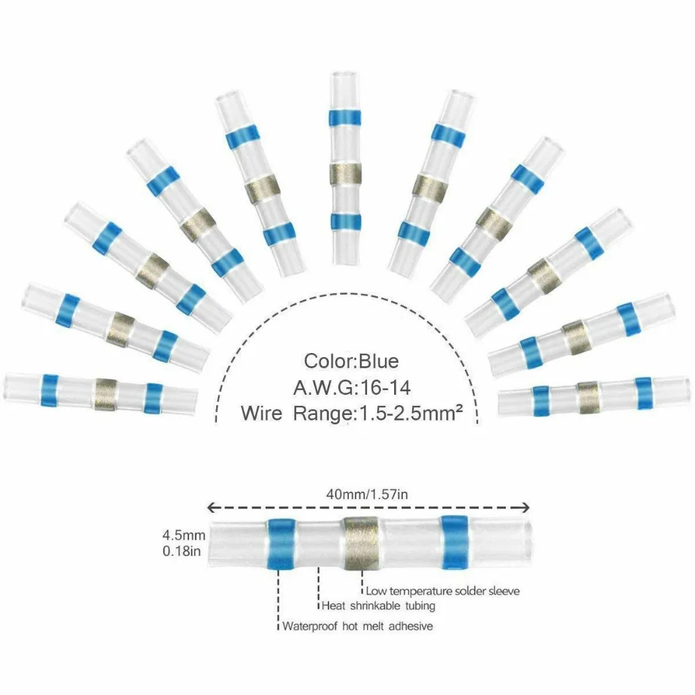 550 шт Смешанные Термоусадочные Припоя втулки провода соединители