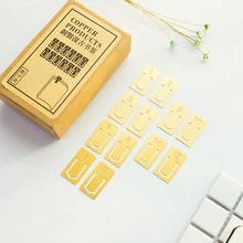 12 шт./лот винтажная медная Закладка мини металлическая, для книги маркер аксессуары для офиса школьные принадлежности marcador de livro 6391