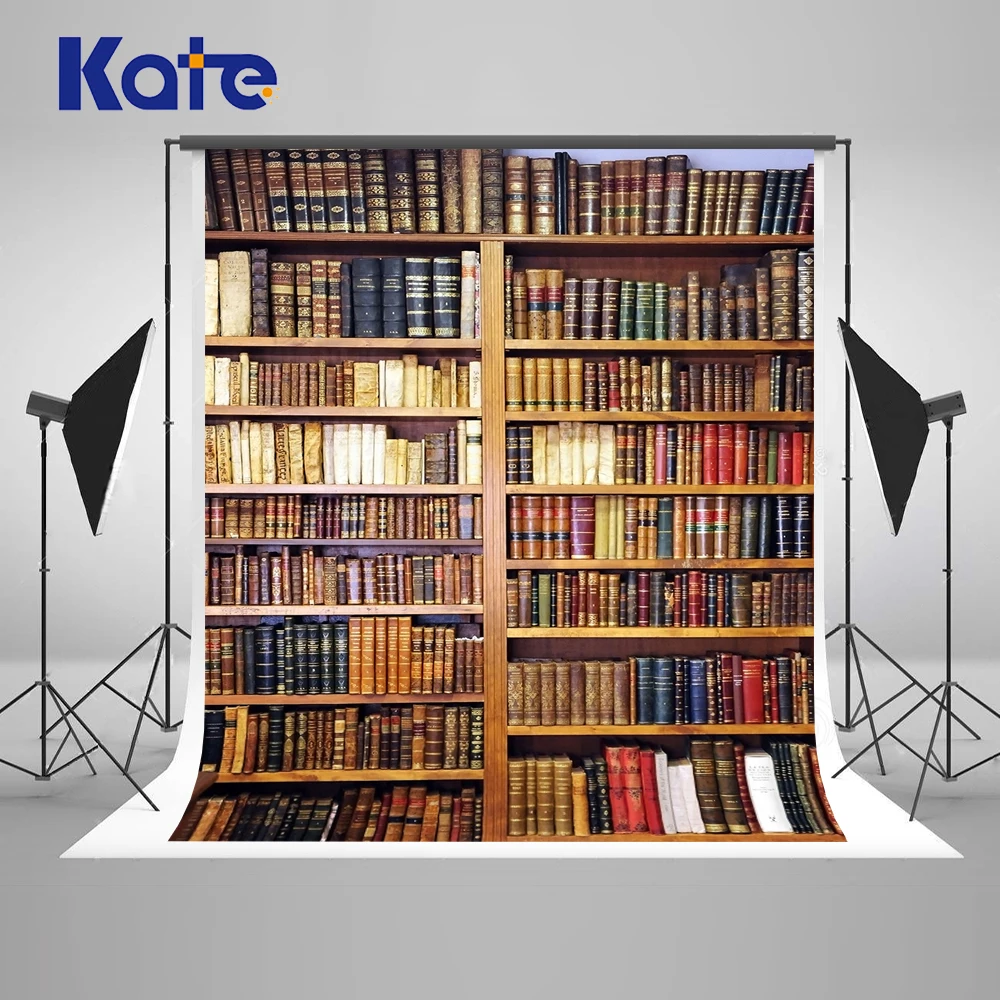

Kate 10x10ft Retro Bookcase Photography Backdrops Back To School Photo Backgrounds Books Children Photography Backdrop