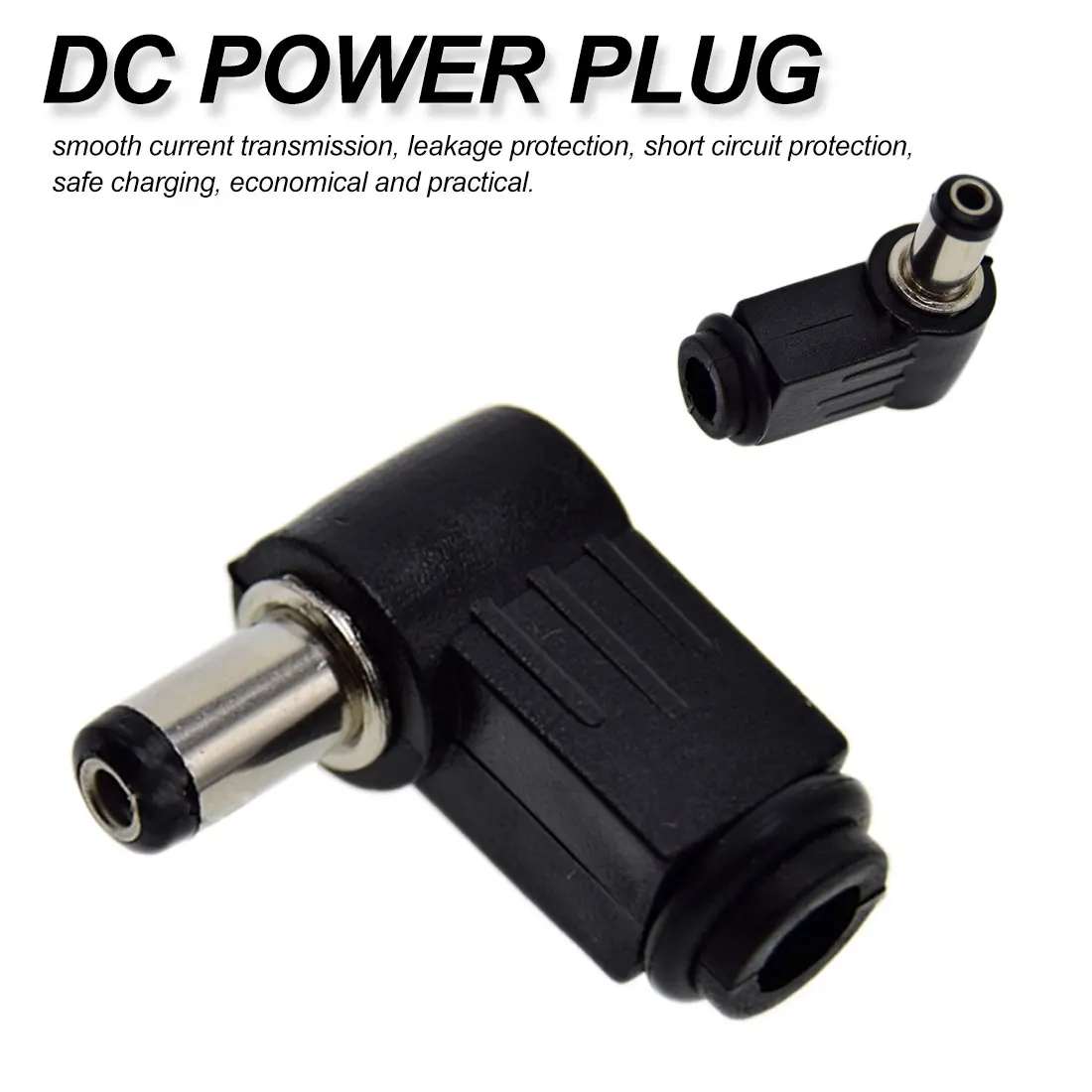 

Stereo connector audio jack Highest DC power supply male plug adapter 90 degree male wire type DC bending plug 7 type 5.5x2.1mm