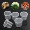 25Pcs 25/45ml Disposable Plastic Takeaway Sauce Cup Reusable Containers Food Box with Hinged Lids Small Pigment Paint Box 2