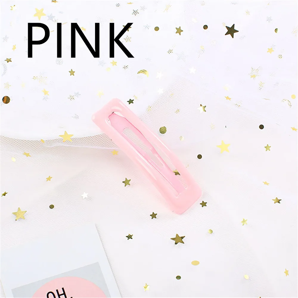 1 PC BB Clip Candy Color Square Hair Clips Alloy Girl Hairpin Summer Cartoon Hair Accessories Fashion Printing Hairclips