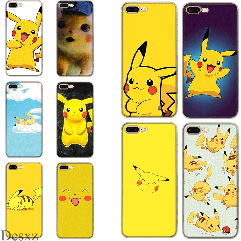 

Desxz Mobile Phone Case For iPhone 5 5s SE 6 6s 7 8 Plus X XS Max Cover Pikachu Phone Case Bag