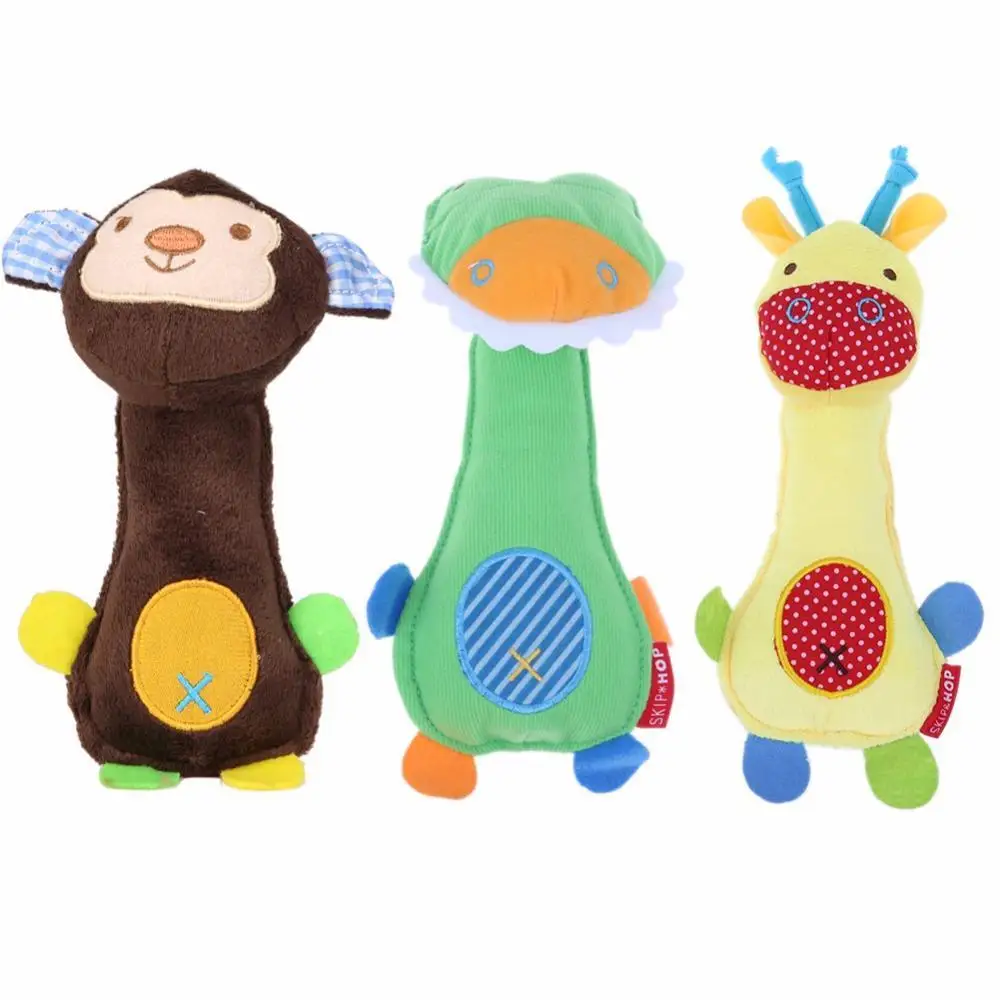 Новый Игрушки для собак питомец щенок Squeaker скрипучий плюшевые звук Игрушечные