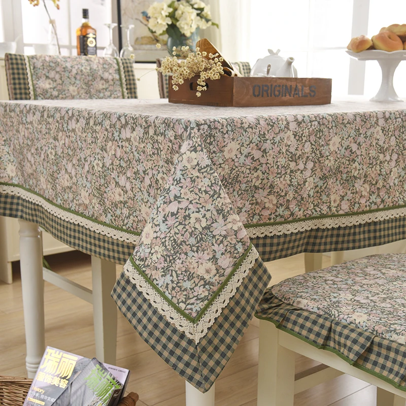 

High quality cloth pastoral dining table cloth lace fabric chair cushion cover rectangle and square tablecloth coffee tablecloth