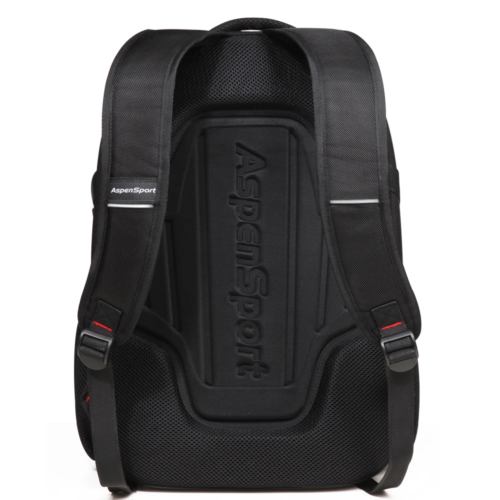 Aspensport, высококачественный деловой рюкзак для ноутбука, мужские сумки 15,6 дюймов, большая вместительность, модные дорожные рюкзаки, черная сумка