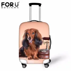 Forudesigns/бренд Чемодан защитный чехол 3D такса собака печати дорожного чемодана эластичные дождевик для 18-30 дюймов тележка чехол