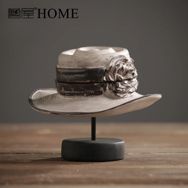 american rustic retro resin ladies hat model furnishing ornament home decor bar cafe clothing store decoration - American Home Decor Stores american rustic retro resin ladies hat model furnishing ornament home decor bar cafe clothing store decoration - American Home Decor Stores