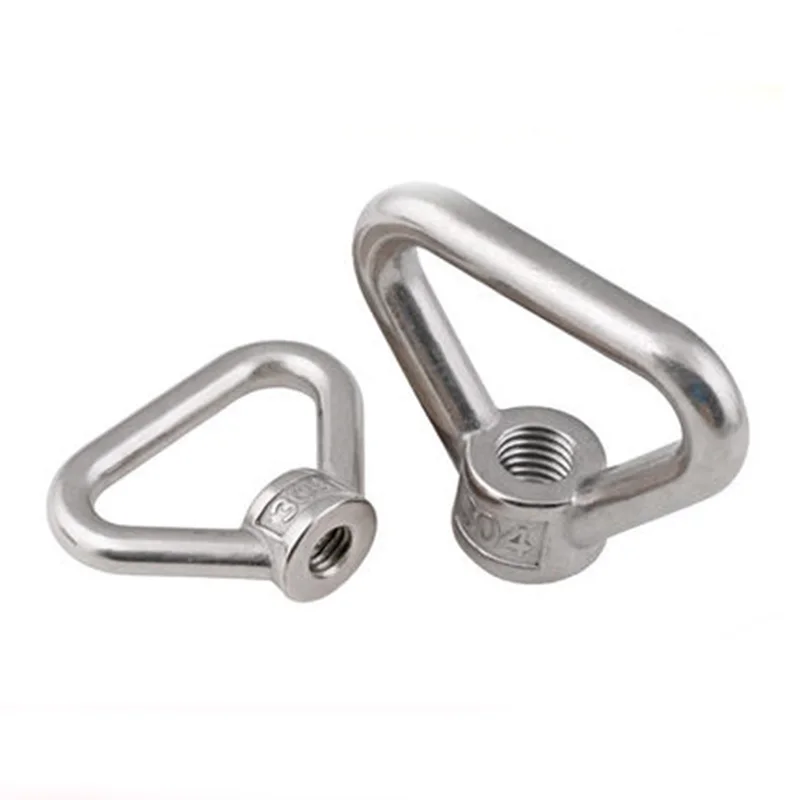 1Pcs M8 M10 M12 M14 304 Stainless steel triangle eye bolt nut toroidal
