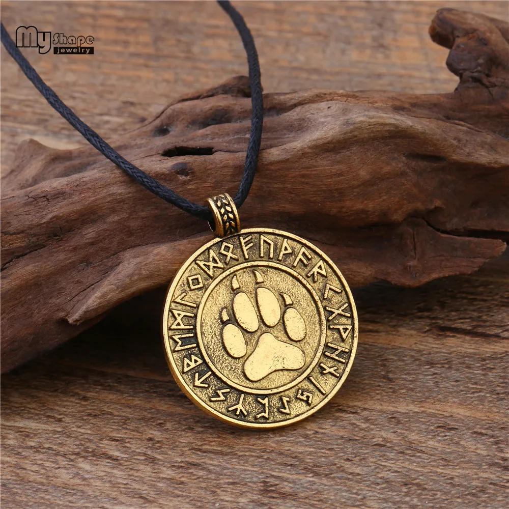 my shape Slavic Runes Nordic Choker Viking Wolf Paw Pendant Necklaces Chain Bear Claws Footprint Charms Statement Necklace Men my shape Slavic Runes Nordic Choker Viking Wolf Paw Pendant Necklaces Chain Bear Claws Footprint Charms Statement Necklace Men