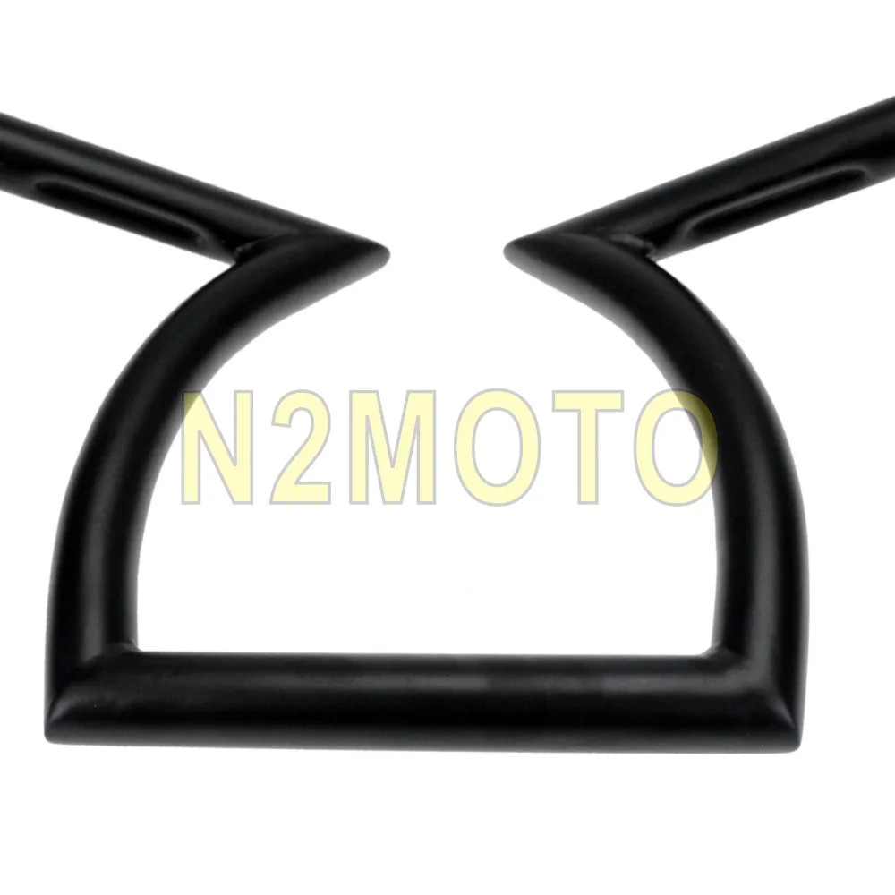 Черный мотоциклетный руль Z Bar для Harley Bobber Chopper Cafe Racer на заказ 1 дюйм 25 мм|black