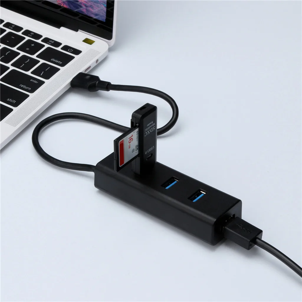 CARPRIE USB концентратор USB 3,0 Портативный концентратор данных 4 порта концентратор кабель с микро Черный Белый usb зарядный порт быстрая передача данных Передача USB концентратор
