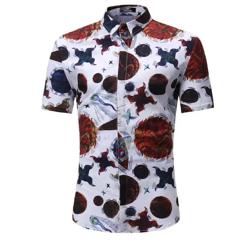 Новое поступление гавайская рубашка мужская мужской Повседневное Camisa Masculina с 13 Цветов Пляжные рубашки короткий рукав брендовая одежда 3XL - Цвет: s109