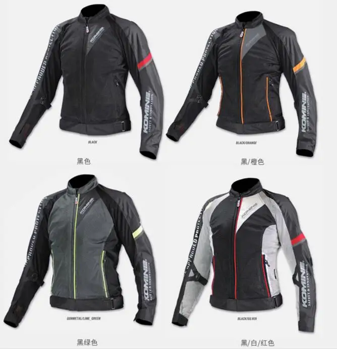 

For KOMINE jacket JK-098 Mesh motorcycle racing jackets spring and summer windproof breathable riding jackets with protector 036