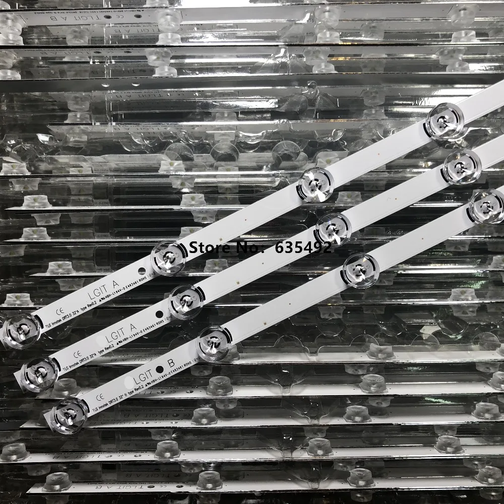 Светодиодный Подсветка полосы 6 лампы для LG 32 &quotТВ 32MB25VQ 6916l-1974A 6916l-1981A lv320DUE 32LF592U