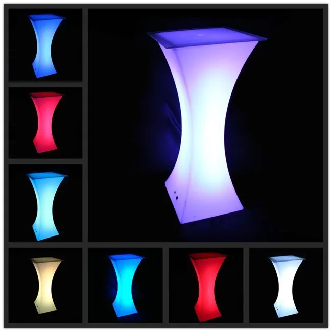 SK-LF24 (L60*W60*H110cm) High Top Coffee Bar Tables / LED Bar Furniture/ Glowing Light up Bar Furniture free shipping 1pc