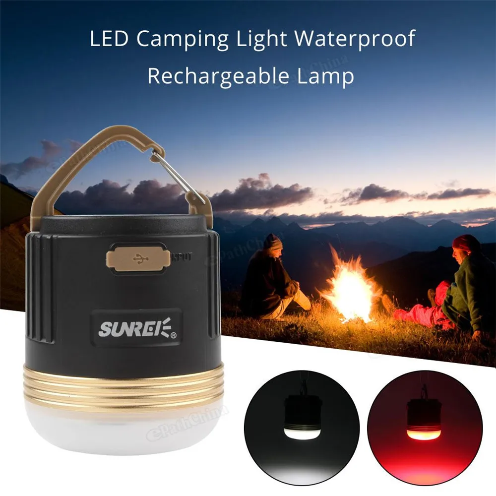 

Sale SUNREE Outdoors Camp CC3 XP-G R5 5W LED Camping Light USB IPX5 Rechargeable Lamp with 9900mAH Battery