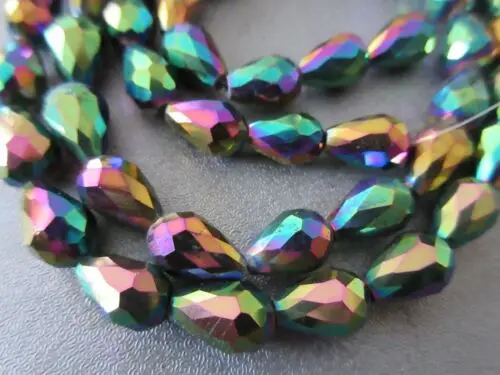 

BEAUCHAMP 10*15mm 10pcs Crystal Beads Tear Drop Shape Faceted Bangle Sewing Diy Jewelry Chandelier Earrings Bracelet Accessories