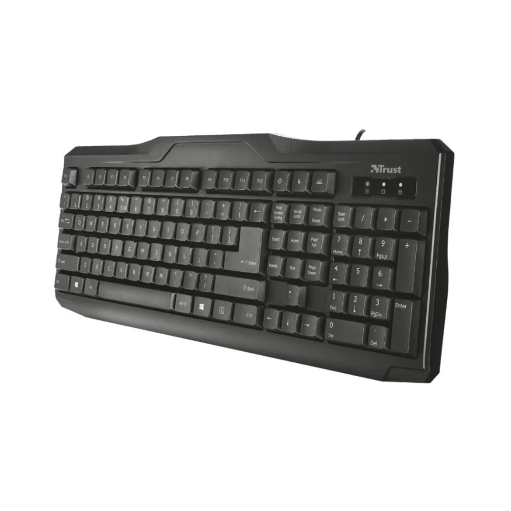 

Trust CLASSICLINE KEYBOARD, Standard, Wired, USB, Black Keyboards for Laptop Notebook PC Computer Games