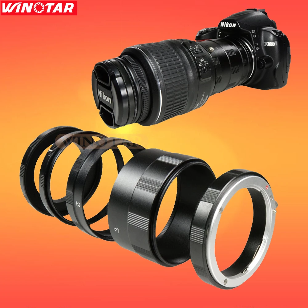 Macro Extension Tube Ring Lens Adapter For Nikon DSLR D7000 D7100 D7200