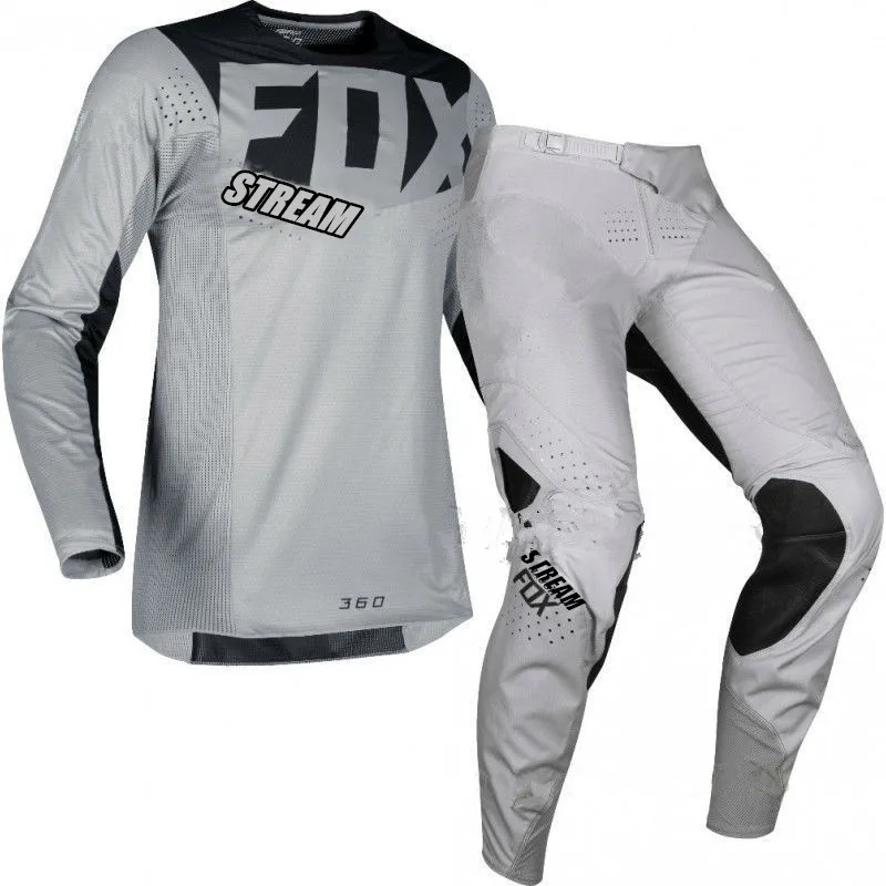 

4 Colors 2019 STREAM FOX Racing 360 Motocross Jersey and Pants suit MX Motorcycle Gear set
