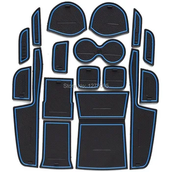 

For 2015 2016 Suzuki Vitara Gate Slot Pad Non-slip Cup Mats Anti Slip Door Groove Mat Interior Car Styling Accessories 17pcs/set