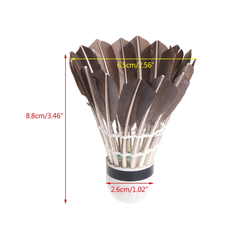 12 piezas plumas de Grado Superior formación Badminton Shuttlecock cabeza de espuma Durable