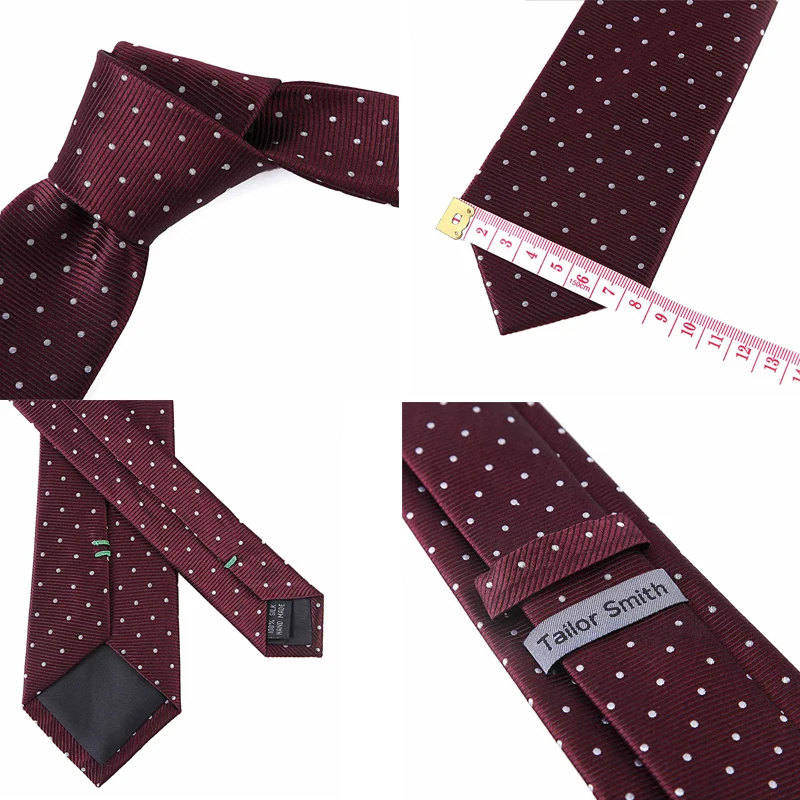 Галстук и платок в горошек бордовый галстук ручной работы|designer ties|tie designertailor smith |