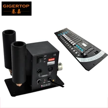 Цена со скидкой двойные трубы CO2 струйная машина Led дымовой эффект Co2 устройство+ 1 шт. 192 DMX контроллер сценическое освещение 512 dmx консоль