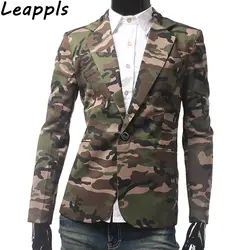 Leappls блейзеры мужские Модные Военные камуфляжные топы мужские s блейзеры и пиджаки casaco masculino slim fit 2018 Осень Новый