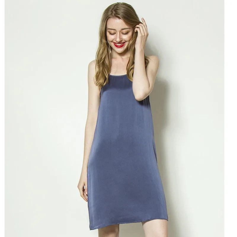 PL8616-DEEP GREY  100% silk dress summer2019