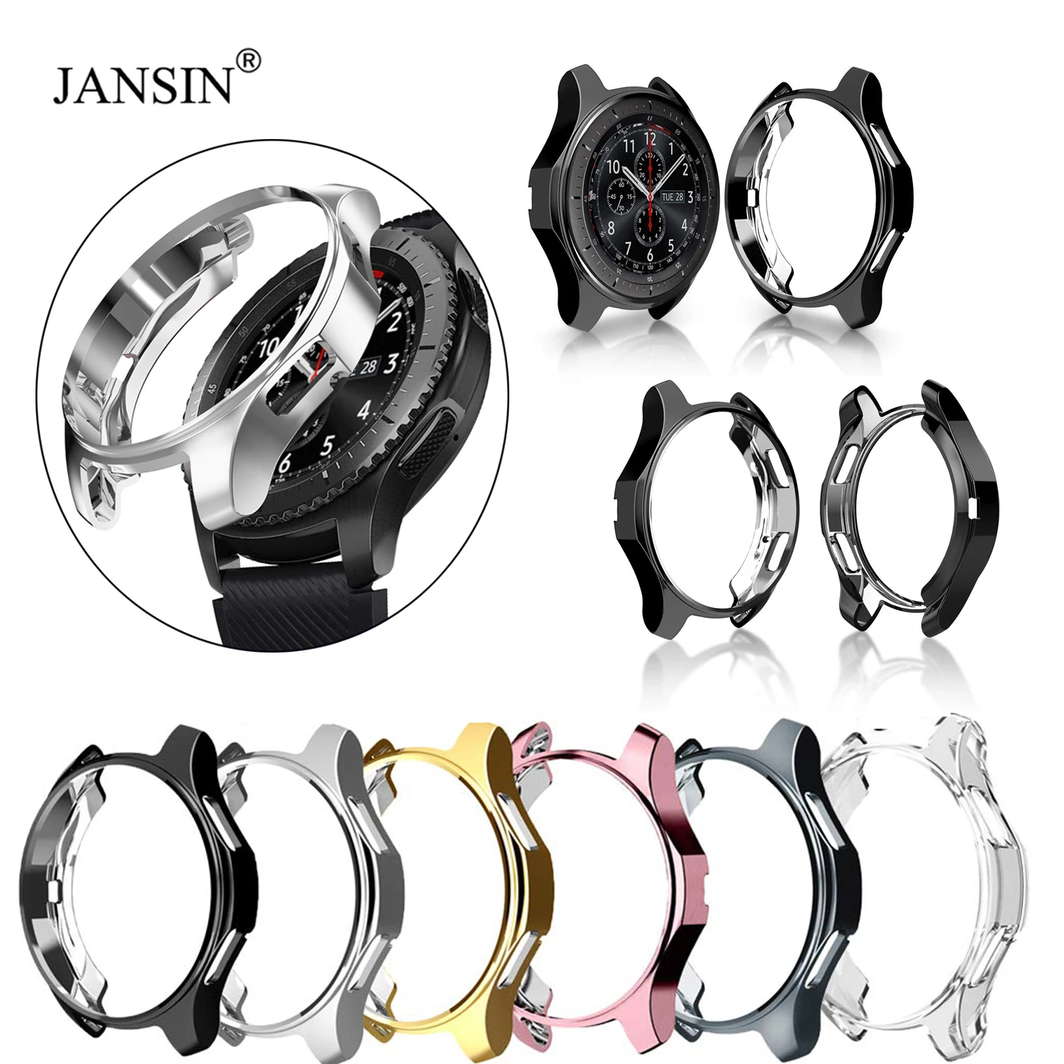 

For Samsung Galaxy Watch 46mm 42mm TPU Slim Smart Watch Protective Case For Samsung Gear S3 Frontier Plating Protective Shell