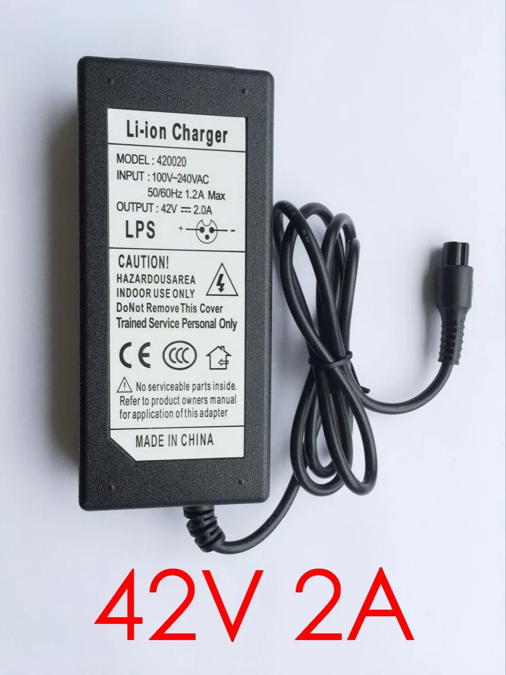 

42V 2A Lipo Battery Charger Scooter Balance Charger For Electric Scooter Self Balancing Scooter 84W Charge Smart Protection
