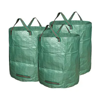 

3pcs Garden Waste Bags Reuseable Heavy Duty Gardening Bags Lawn Pool Garden Leaf Waste Bag