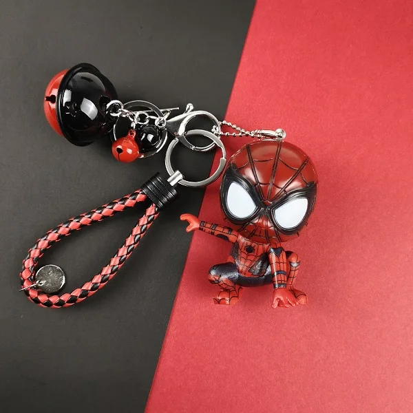 

3D Cartoon Figure PVC Marvel Avengers Keychain Cute Superhero Batman Spider Man Key Chain Key Ring Kids Key Holder Trinket Gift
